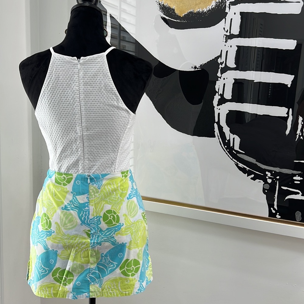 Lilly Pulitzer Clearwater Neon Fish & Sealife Print Mini Skort, Size 8 - Picture 5 of 11